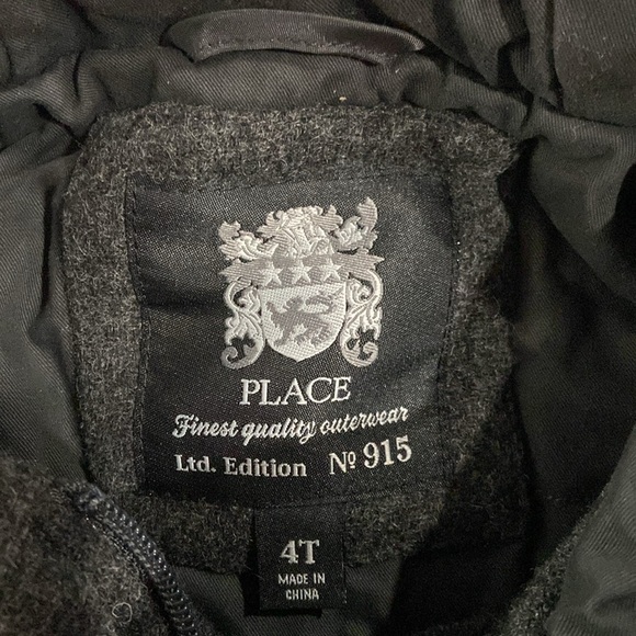 $2 Toddler Gray Wool Blend Coat - Picture 2 of 5